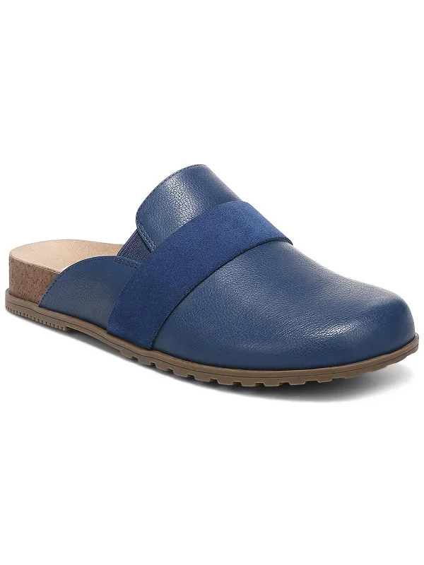 Ambrosia Womens Leather Slip On Mules