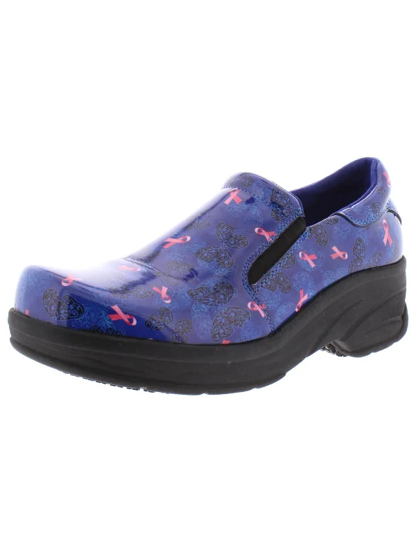 Appreciate Womens Patent Leather Slip On Clogs