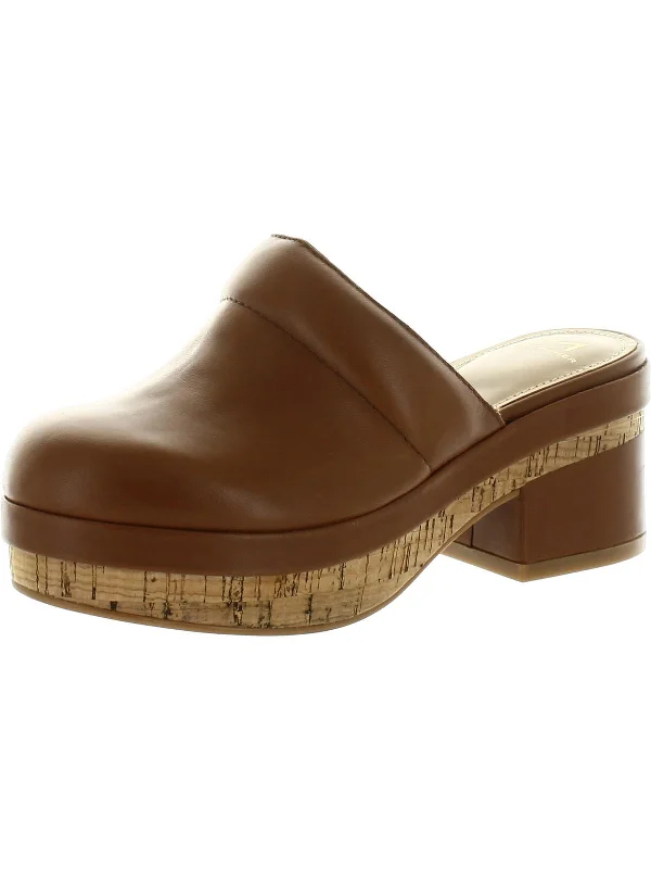 Beckett Womens Leather Slip On Clogs