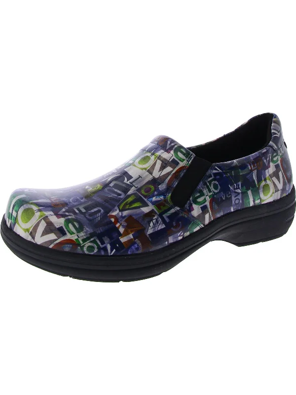 Bind Womens Patent Leather Slip On Clogs