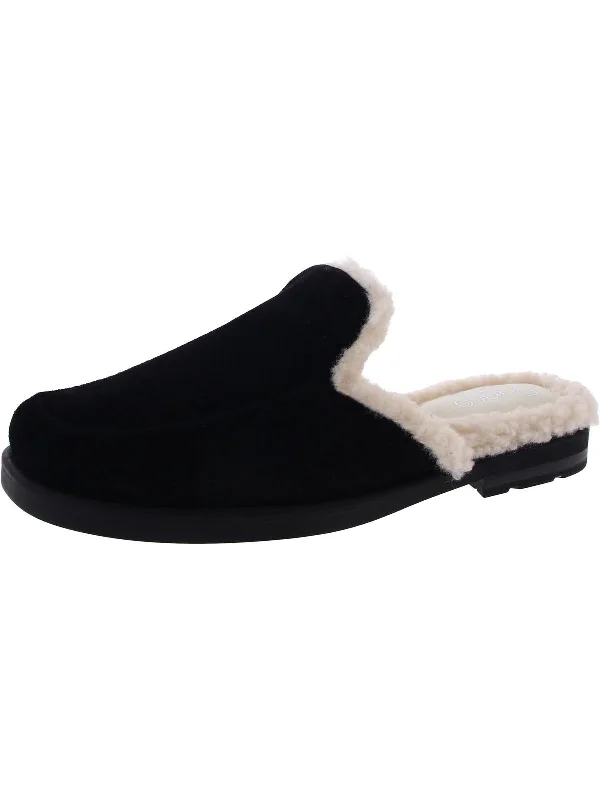 Bocca Slide Womens Suede Square Toe Mules