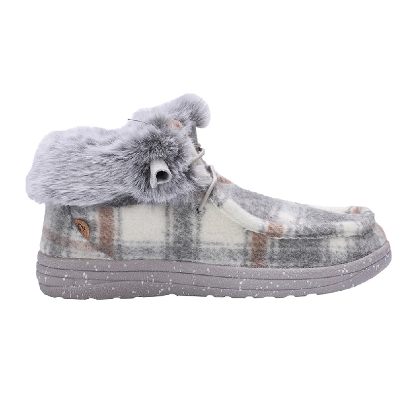 Cassidy Plaid Bootie Slippers