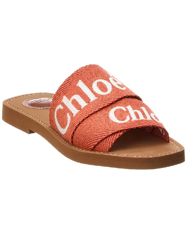 Chloé Woody Canvas Slide