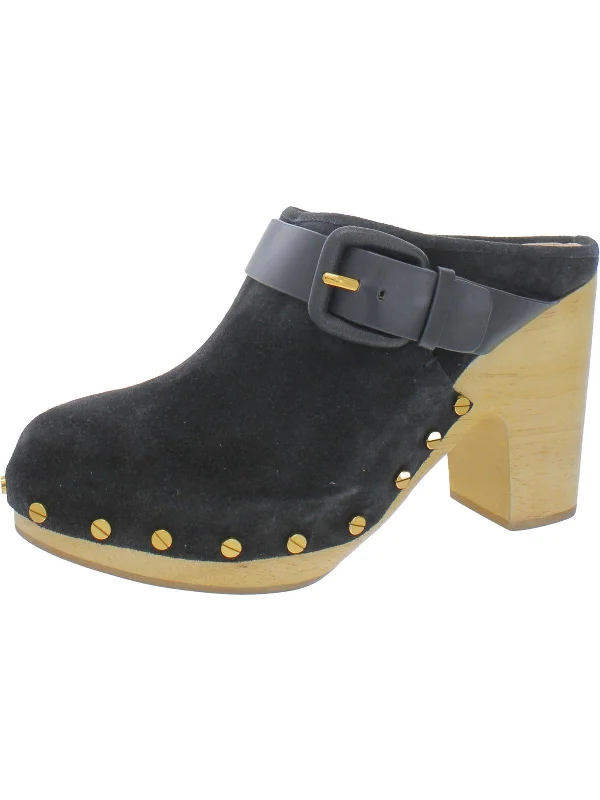 Dacey Womens Suede Slip On Clogs