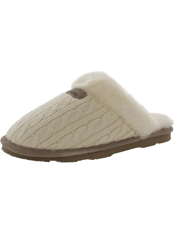 Effie Womens Boucle Sheepskin Mule Slippers