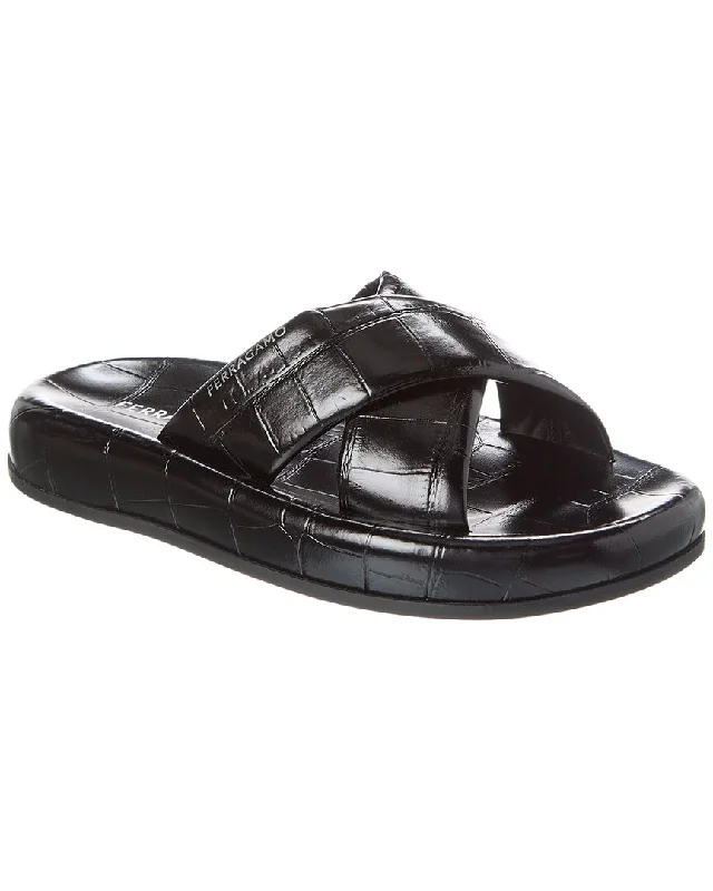 Ferragamo Dasie Leather Slide