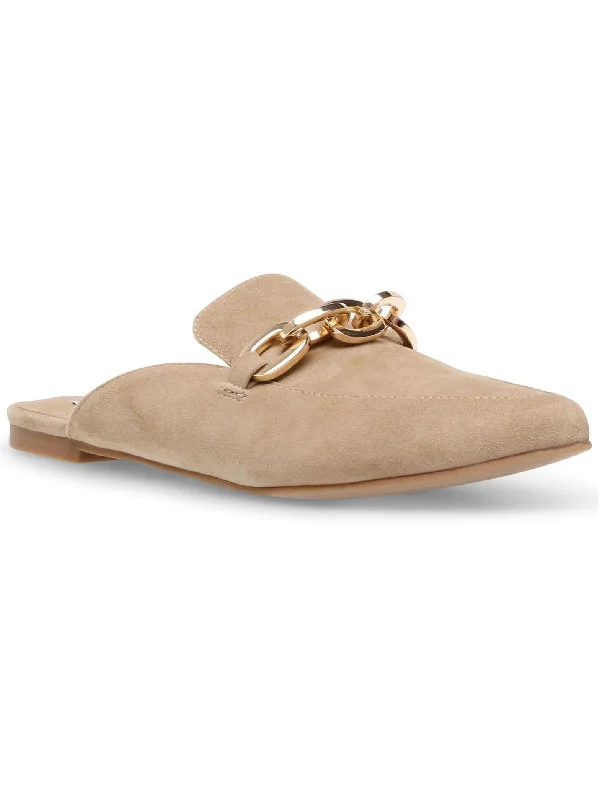 Finish Womens Suede Embellished Mules