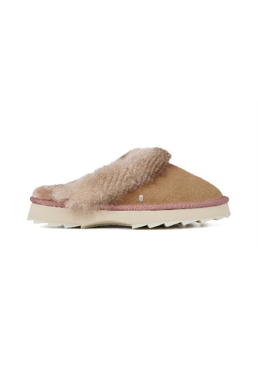 Emu Australia Jolie Sharky Crimp Slippers in Camel