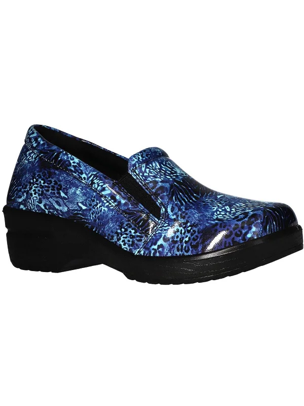 blue animal print patent