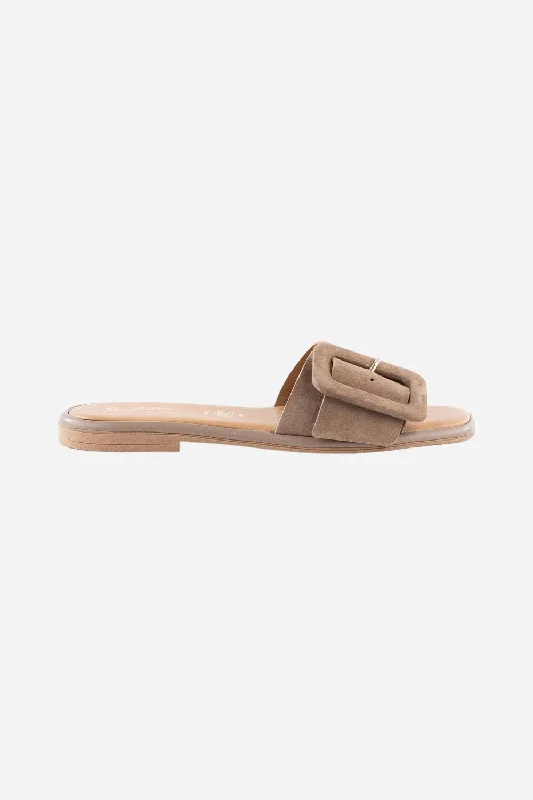 Seychelles Manhattan Suede Slide in Taupe