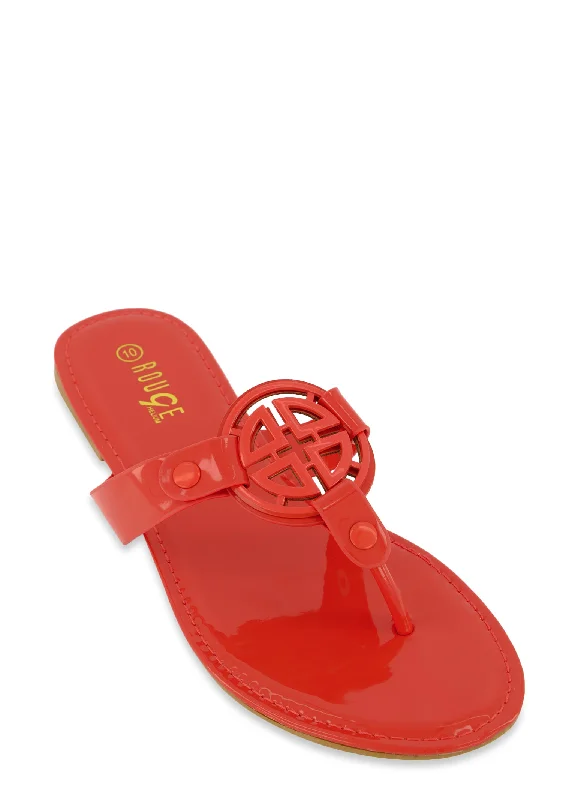 Geo Pendant Thong Sandals