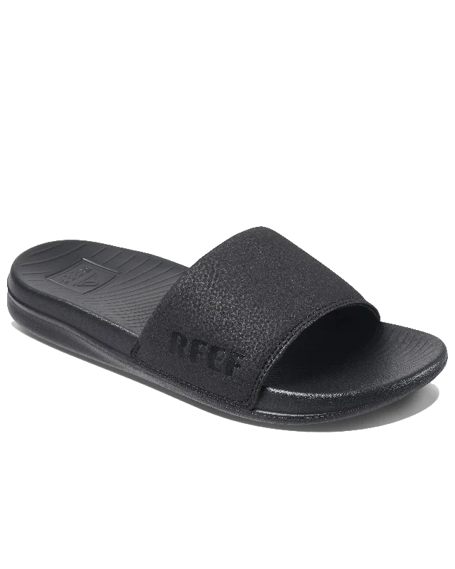 Womens One Sliders in Black