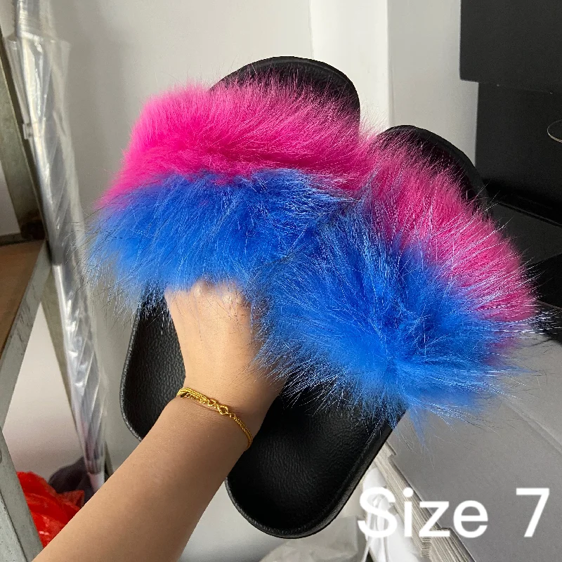 Sample Fur Slippers For Free Shipping $12 One Pair （FE1001)