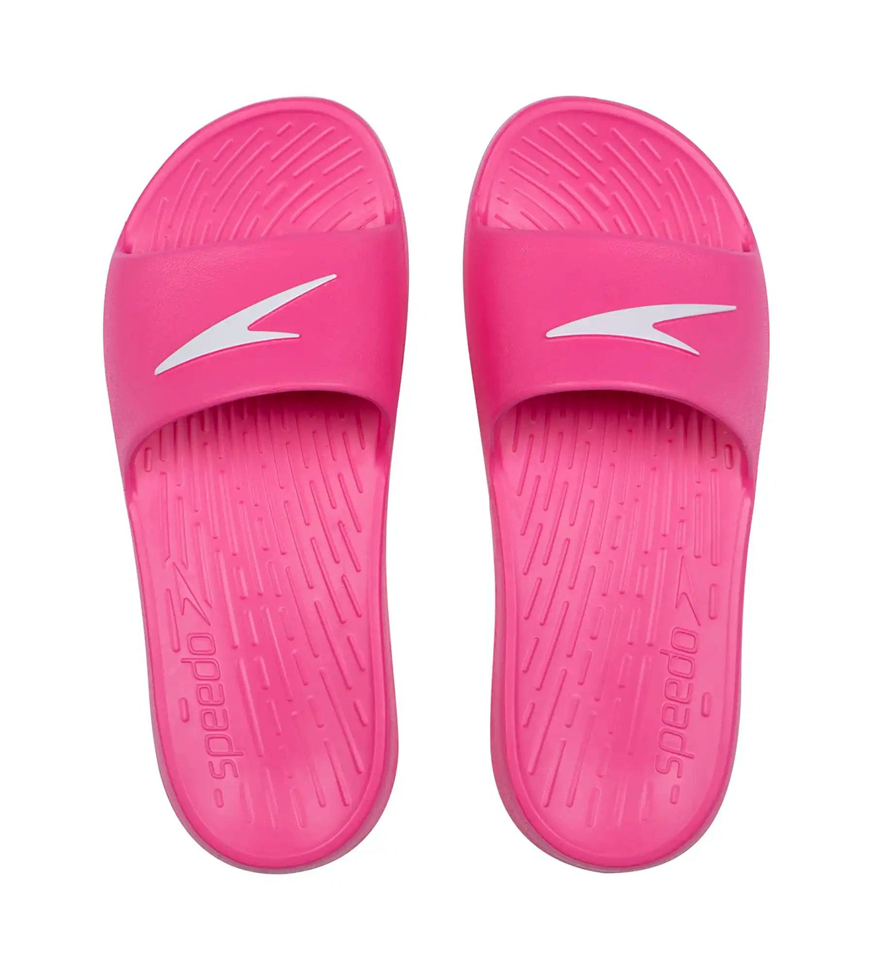 Women's Single Colour Slides - Electric Pink & White