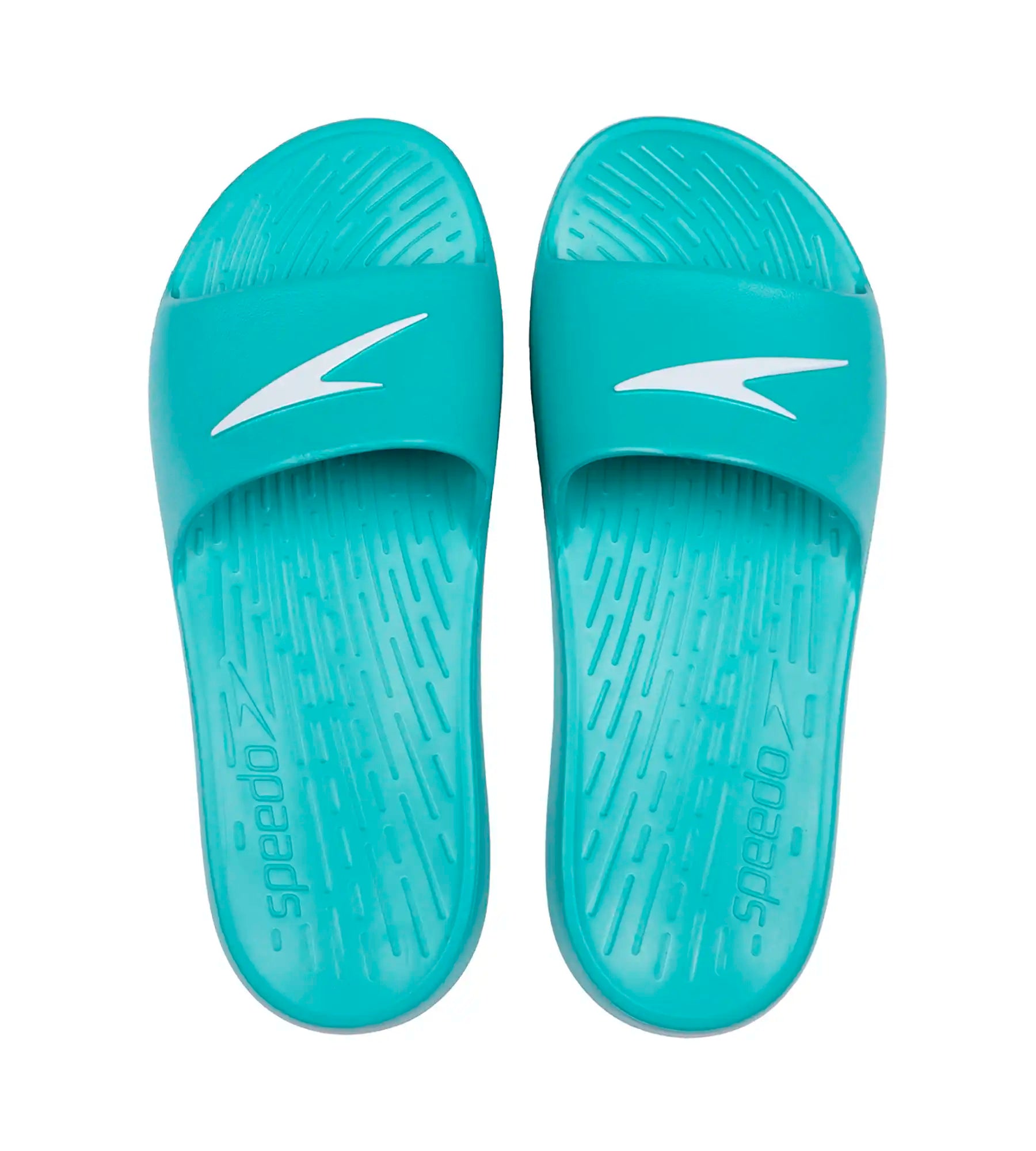 Women's Single Colour Slides - Jade & White