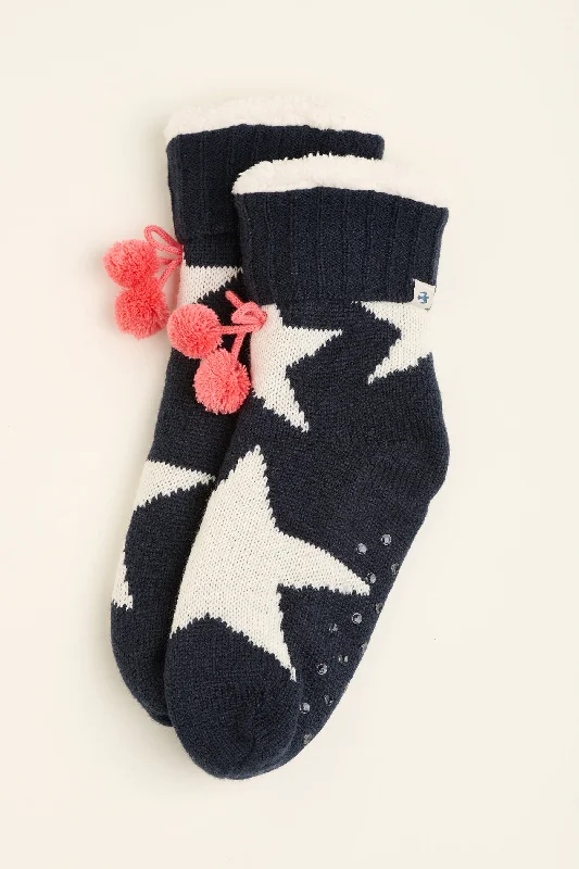 Star Knitted Slipper Socks