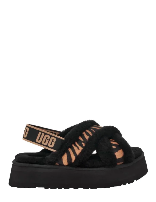 Women's Disco Cross Slide In Black