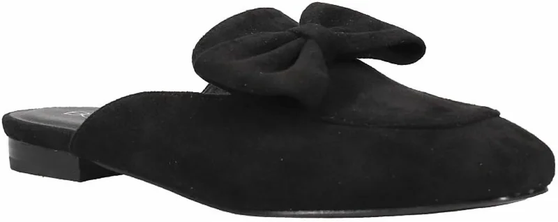 Women's Hello Fall Mule In Black Suede