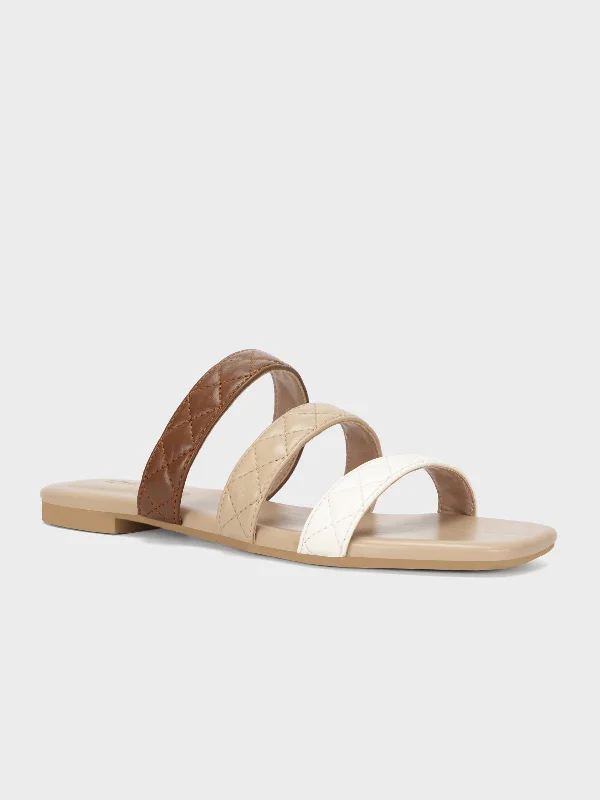 Womens "SAVERINE" Flat Summer Slippers