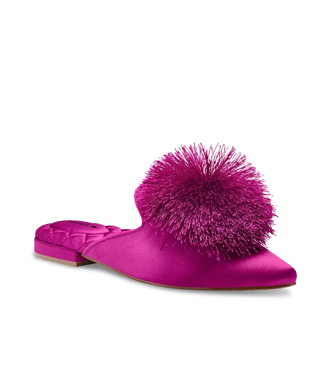 The Dove - Fuchsia Satin Pom