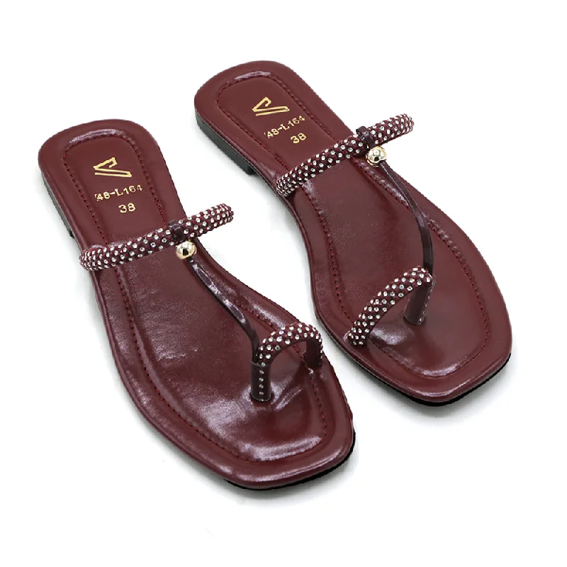 Women's Slipper - Maroon