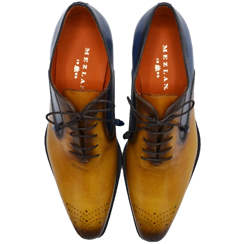 Mezlan Burnished Calfskin Lace-Up Oxford/20671