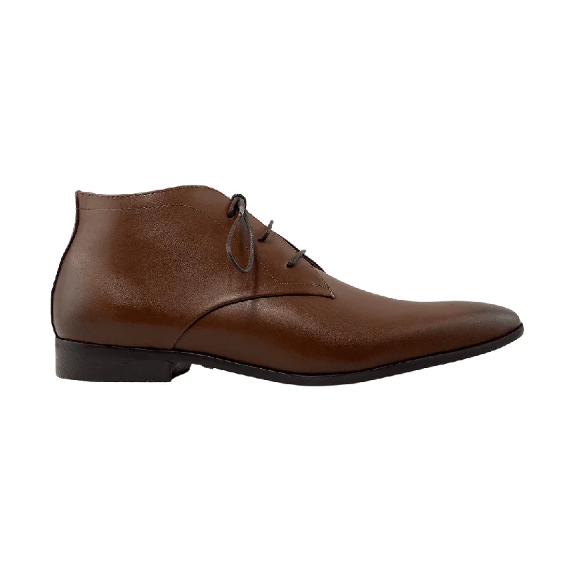 'Benjie' men's vegan chukka by Zette Shoes - cognac