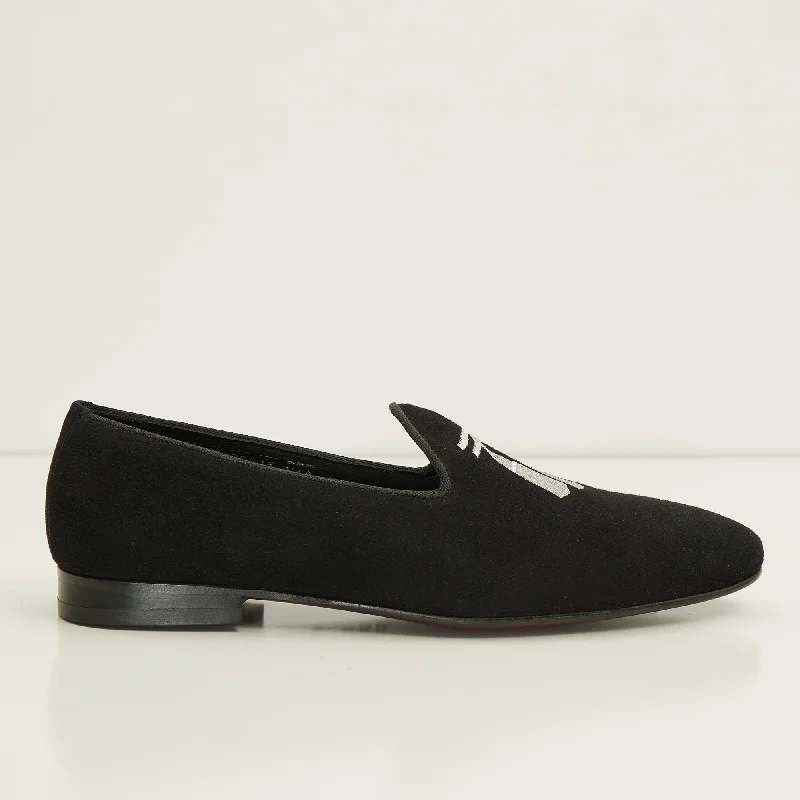 Tassels Formal Leather Loafer -Black Suede