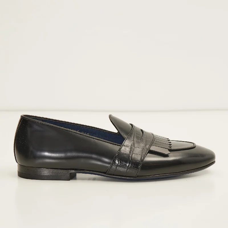 The Kilted Loafer Genuine Leather - Black