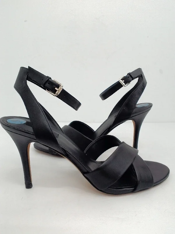 DKNY Women's Dress Heeled Leather Black Sandal Size 9 M