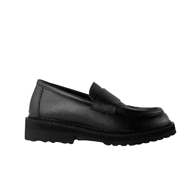 'Everyday Loafer' unisex vegan shoe with chunky sole by Ahimsa - black