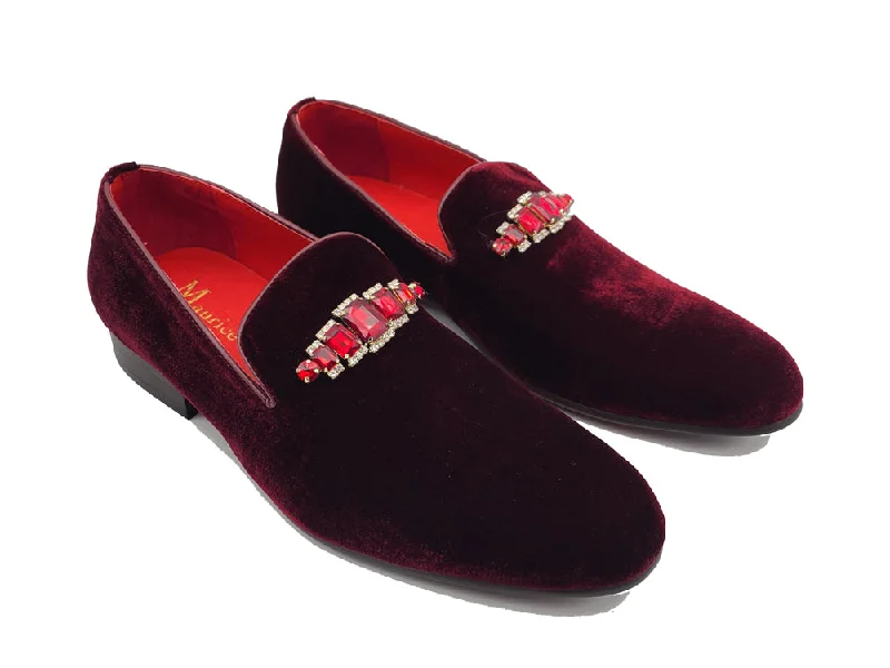 Formal Velvet Loafer with studs