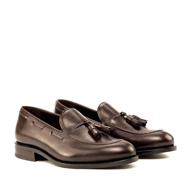 Tassel Loafer dark brown box calf