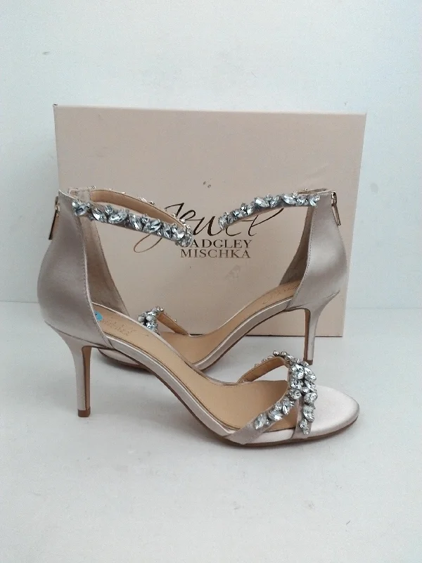 Jewel Badgley Mischka Women's Caroline Champagne Heeled Sandal Size 7.5