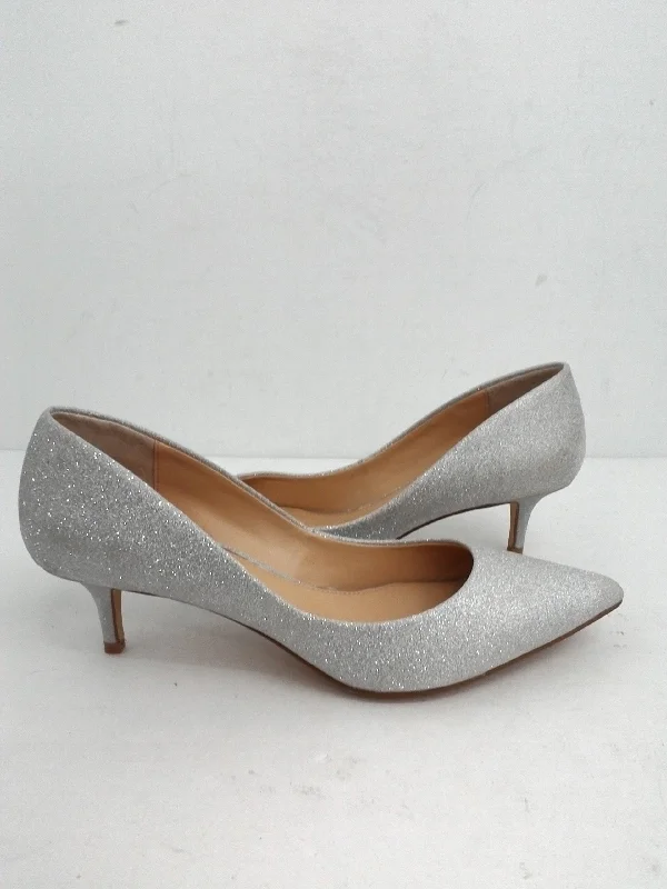 Jewel Badgley Mischka Women's Silver Heels Size 7.5