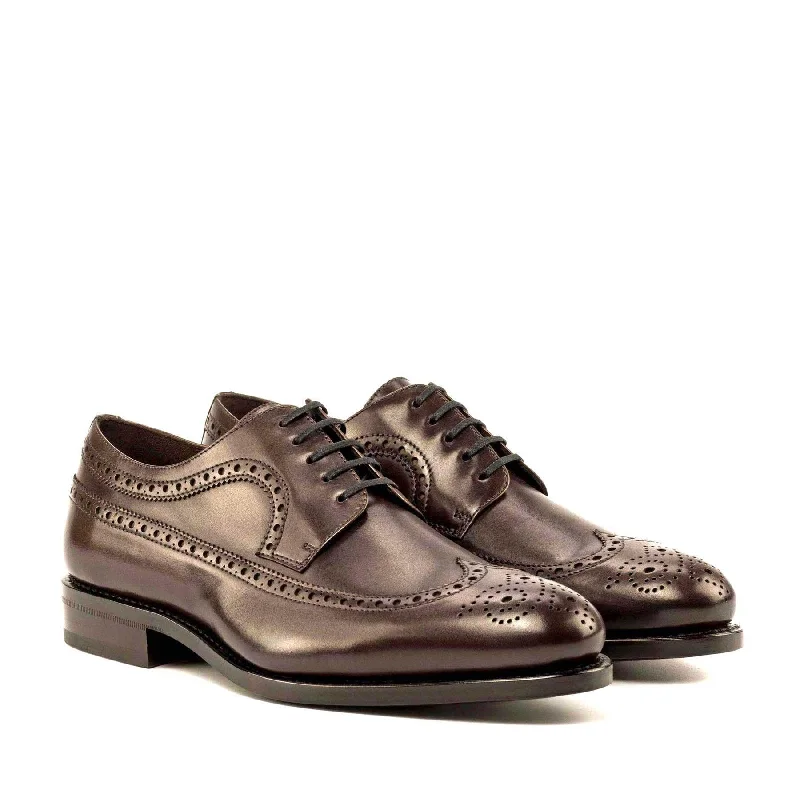 Longwing Blucher dark brown box calf