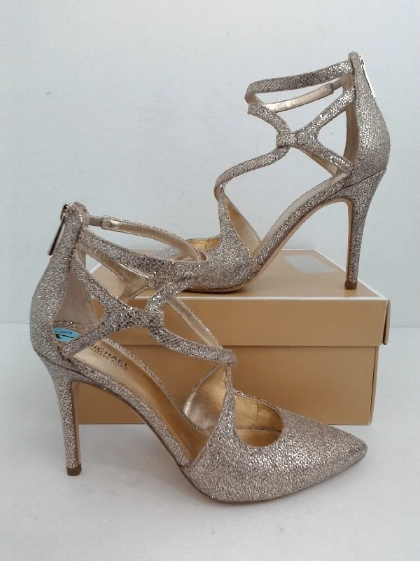 Michael Kors Women's Catia Pump Gold Glitter Silver Sand Size 7.5 M