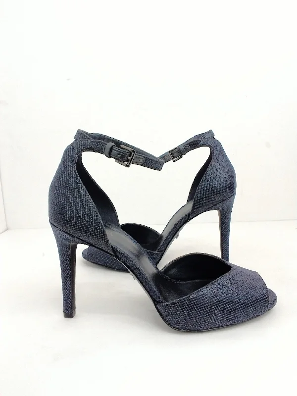 MICHAEL Michael Kors Women's Malinda Heel Sandal Dark Blue Size 9 M