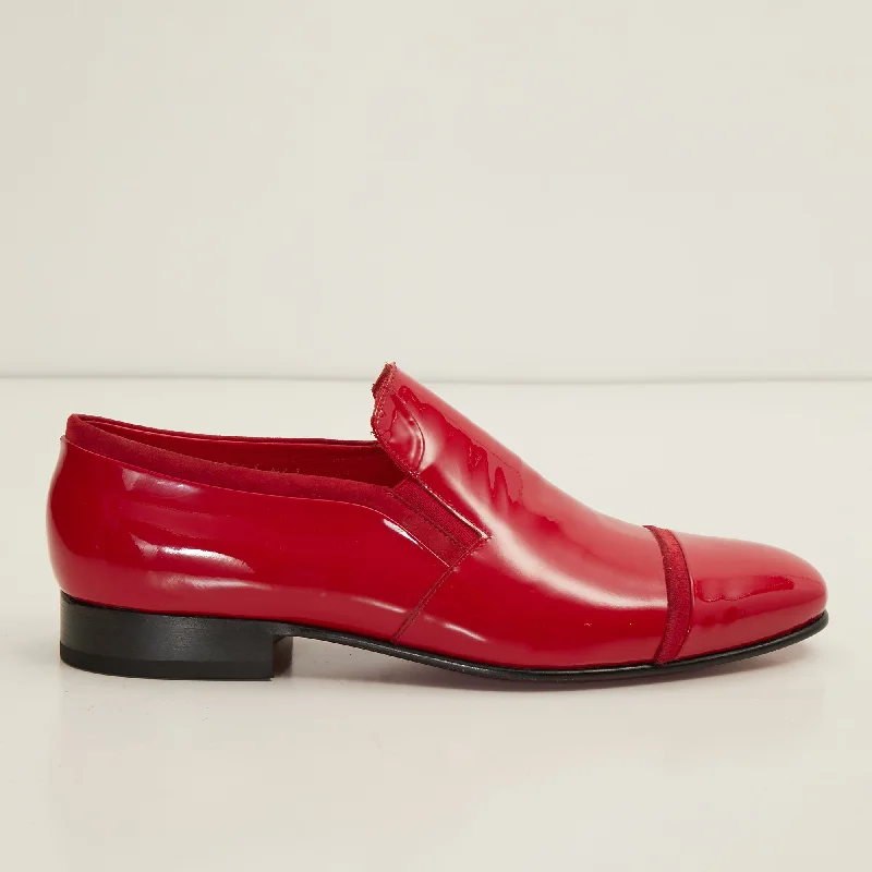 Patent Leather Loafer - Red