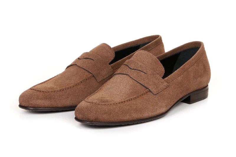 The Edward Penny Loafer - Light Brown Suede