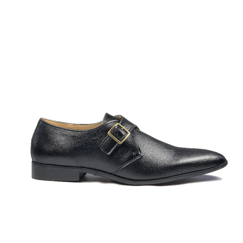 'Pierre 2' Vegan Monk Shoe by Zette Shoes - Black