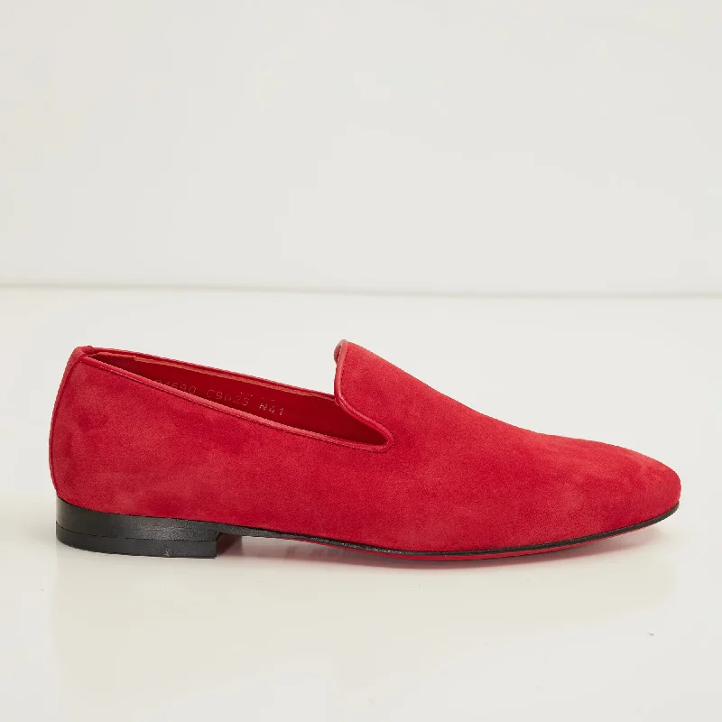 The Formal Leather Loafer - Red Suede