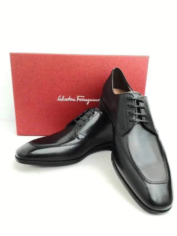 Salvatore Ferragamo Men's Tristano Nero Calf Leather Dress Shoes Size 7-13 E