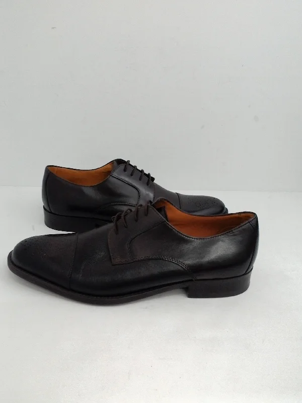 Tasso Elba Men's Oxford, Dark Brown, Leather, Size 11.5 M