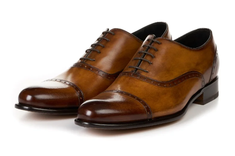 The Brando Semi-Brogue Oxford - Tobacco