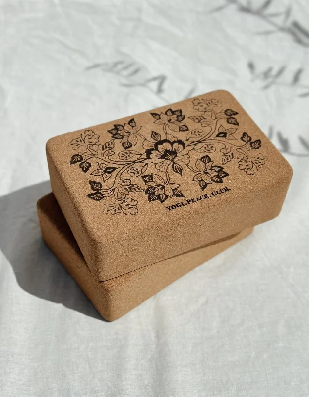 Cork Yoga Block - Lotus 2 Pack