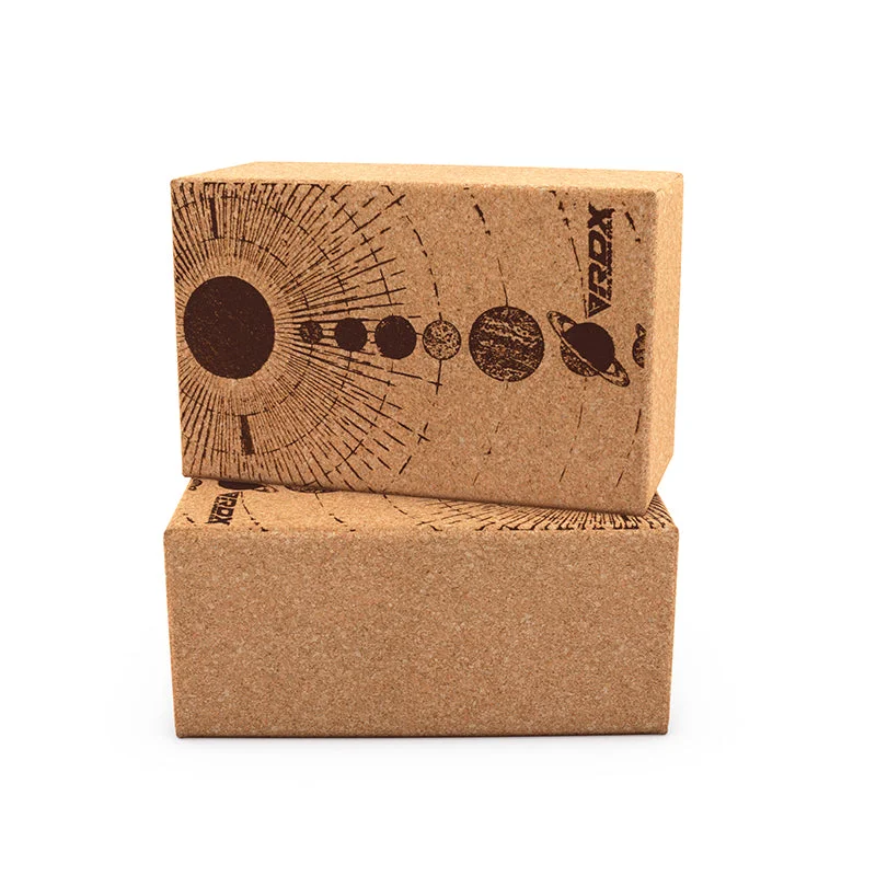 RDX D4 Cork Yoga Block Non-Slip Brick