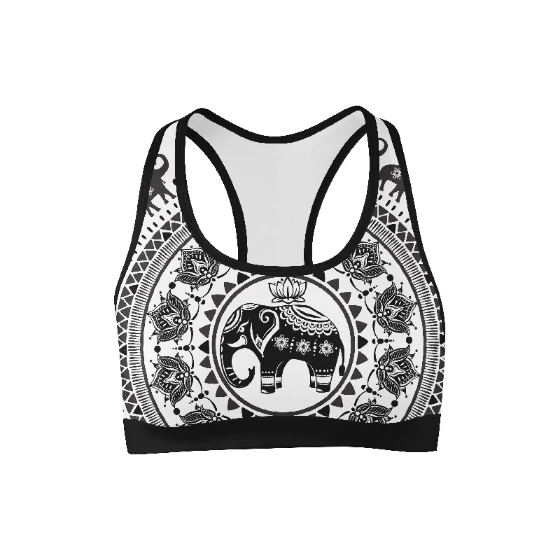 Elephant Sun Mandala Sports Bra