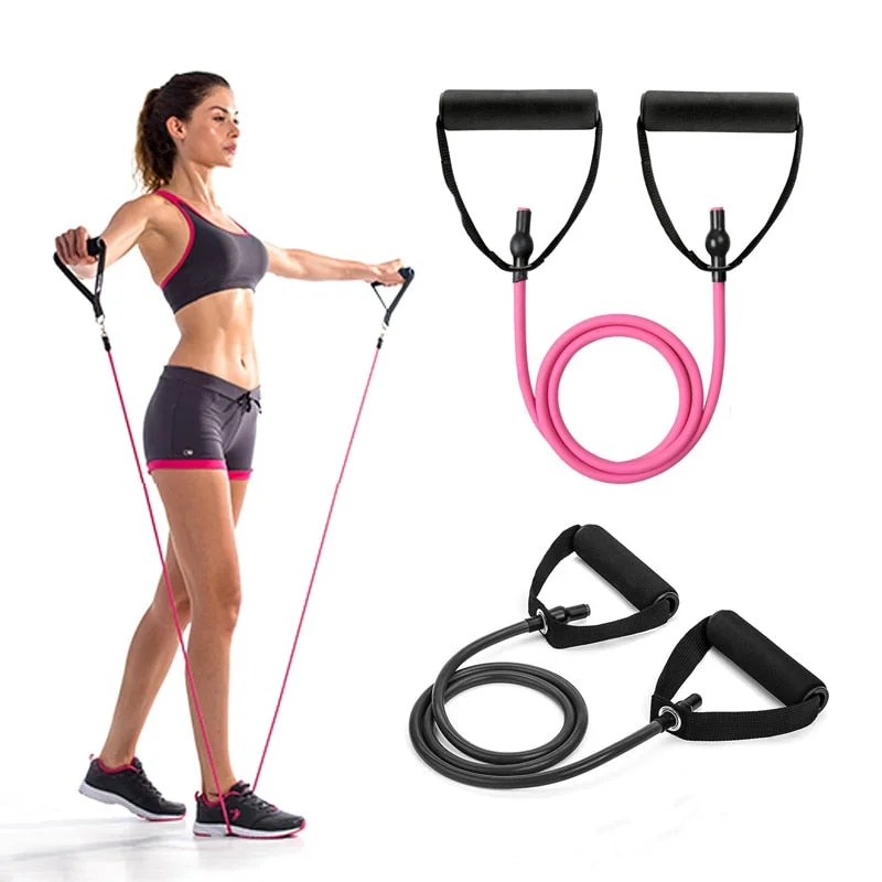 Fitness Rope Exercise Tubes Rubber Elastic Resistance Bands Gym Expander Crossfit Power Lifting Pull Up Strengthen Muscles Yoga