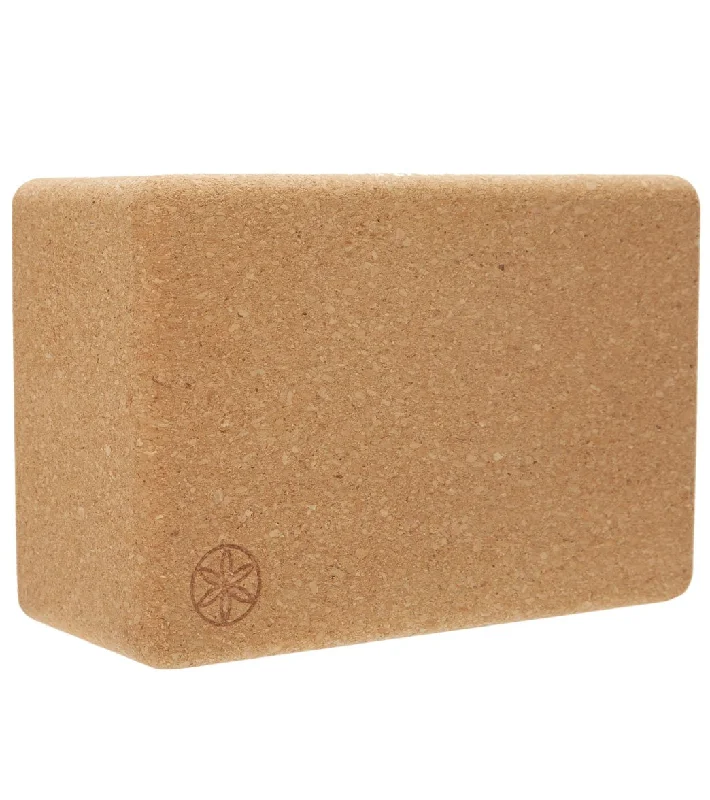 Gaiam Natural Cork Yoga Block Standard 4 Inch